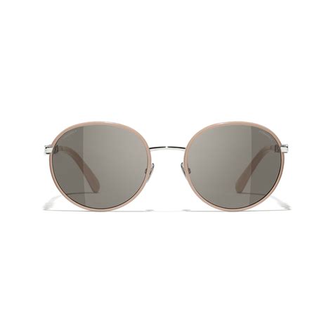 Chanel Silver Metal Pantos Sunglasses 